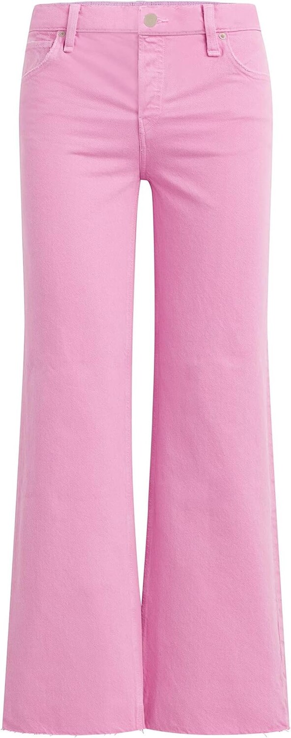 Джинсы Rosie High-Rise Wide Leg Ankle with Covered Button Fly in Fuchsia Pink Clean Hudson Jeans, цвет Fuchsia Pink Clean