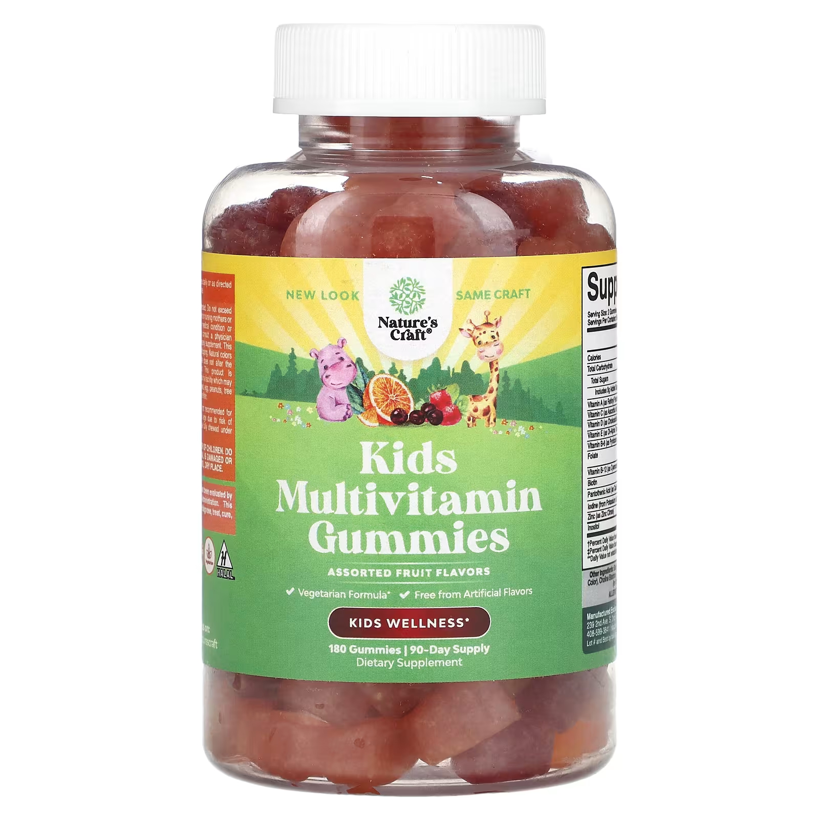 Мультивитаминная добавка Nature's Craft Kids фруктовое ассорти, 180 жевательных конфет