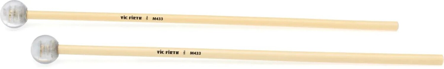 

Колотушки для клавиатуры Vic Firth M433 Articulate Series — круглый лексановый стержень, ротанг