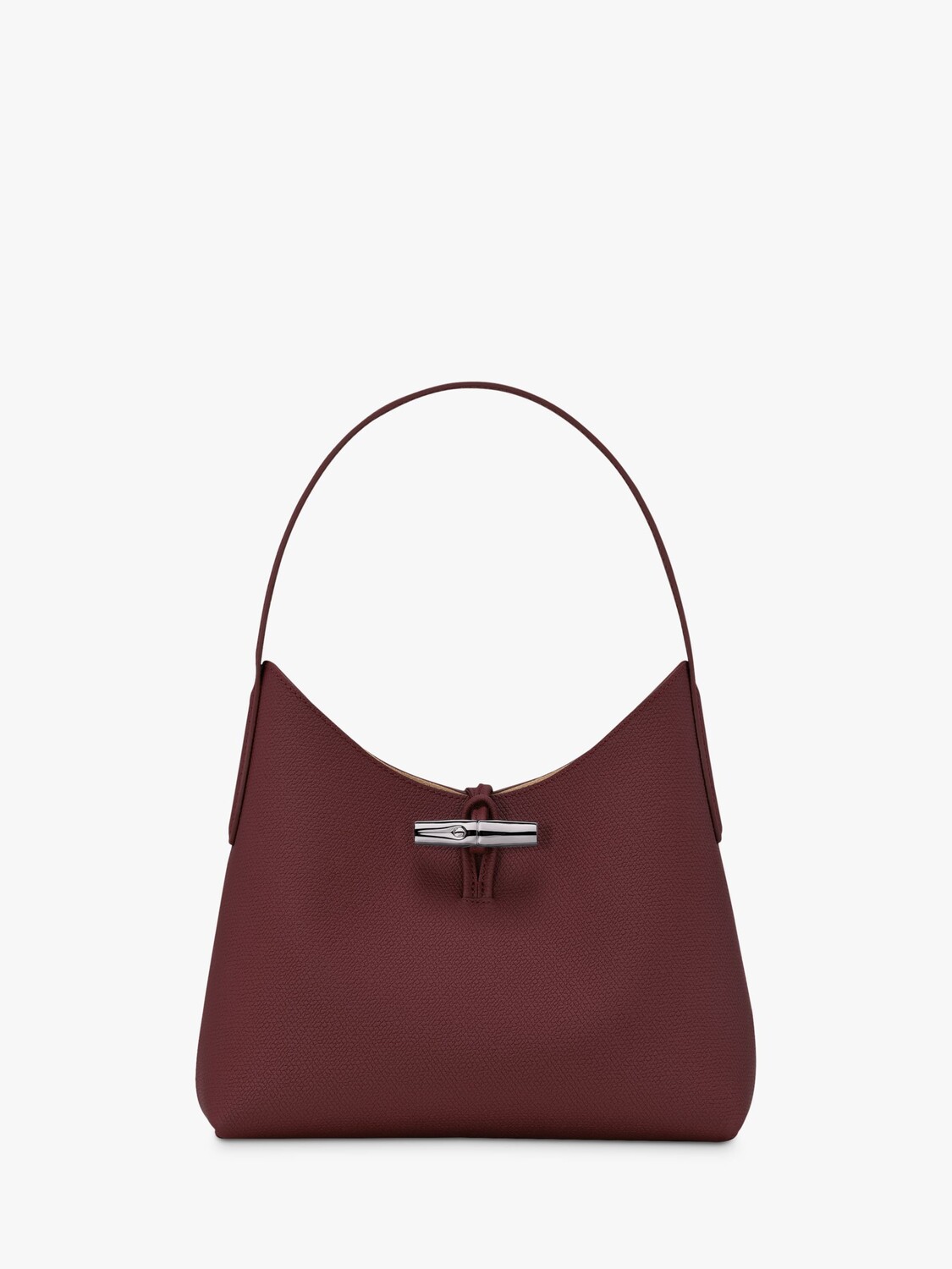 

Кожаная сумка через плечо Longchamp Roseau, сливовый