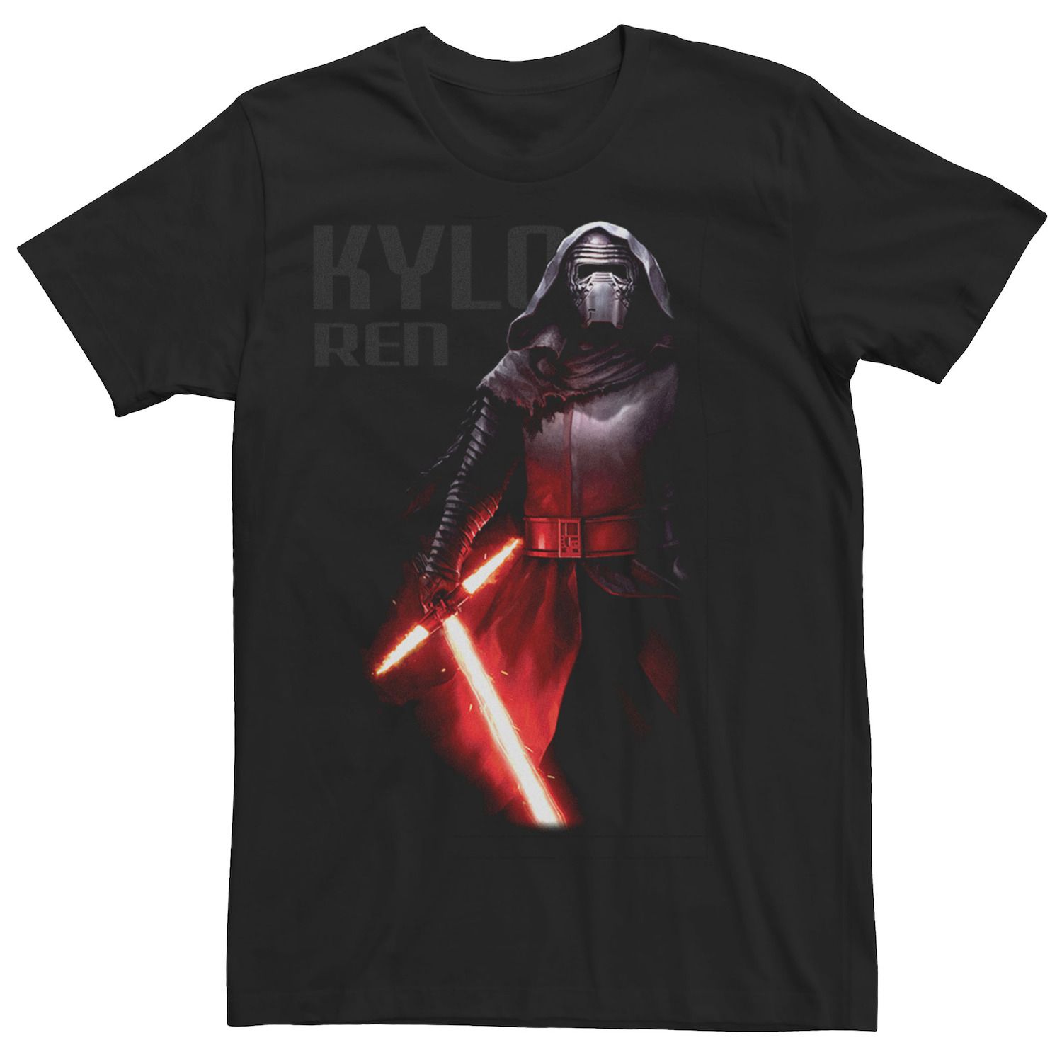 Мужская темная футболка с портретом «Звездные войны Кайло Рен» Star Wars маска star wars звездные войны кайло рен светящаяся