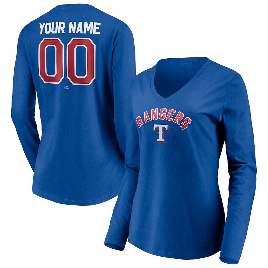 

Футболка с длинным рукавом Fanatics Branded Texas Rangers, роял