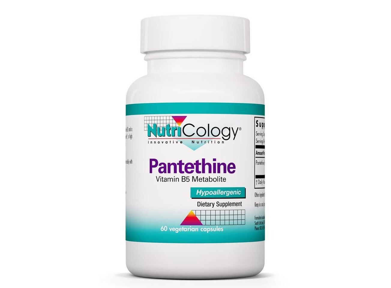 

Nutricology, Пантетин, 60 вегетарианских капсул