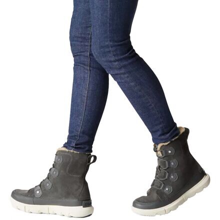 

Ботинки Explorer II Joan из искусственного меха женские SOREL, цвет Grill/Fawn