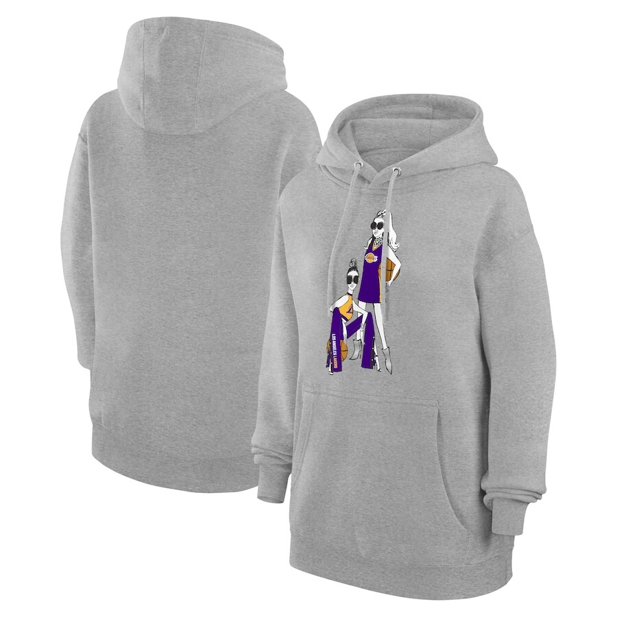 

Пуловер с капюшоном G-III 4Her by Carl Banks Los Angeles Lakers, серый