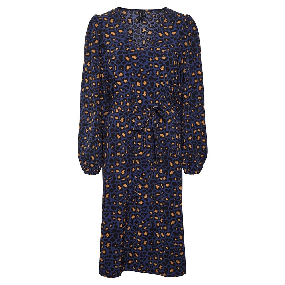 

Платье миди Vero Moda Anne Long Sleeve, синий