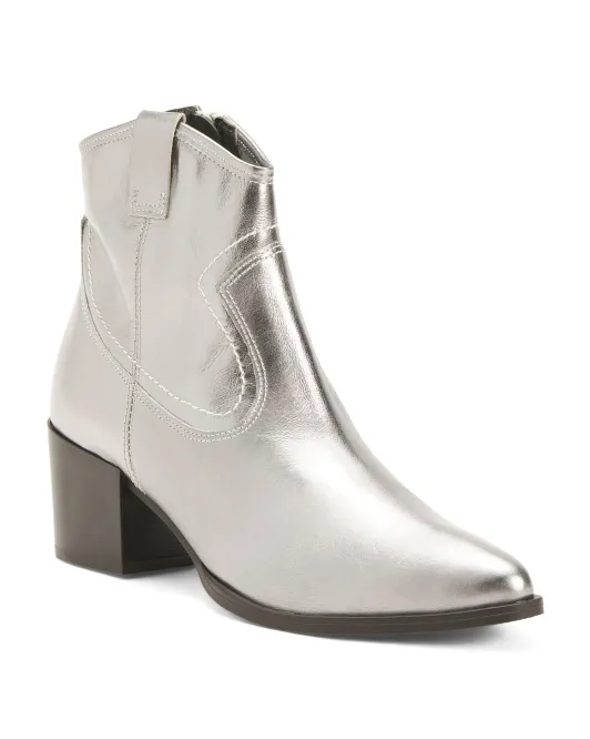 

Кожаные ботильоны Elder Rae Western Clarks, цвет Silver