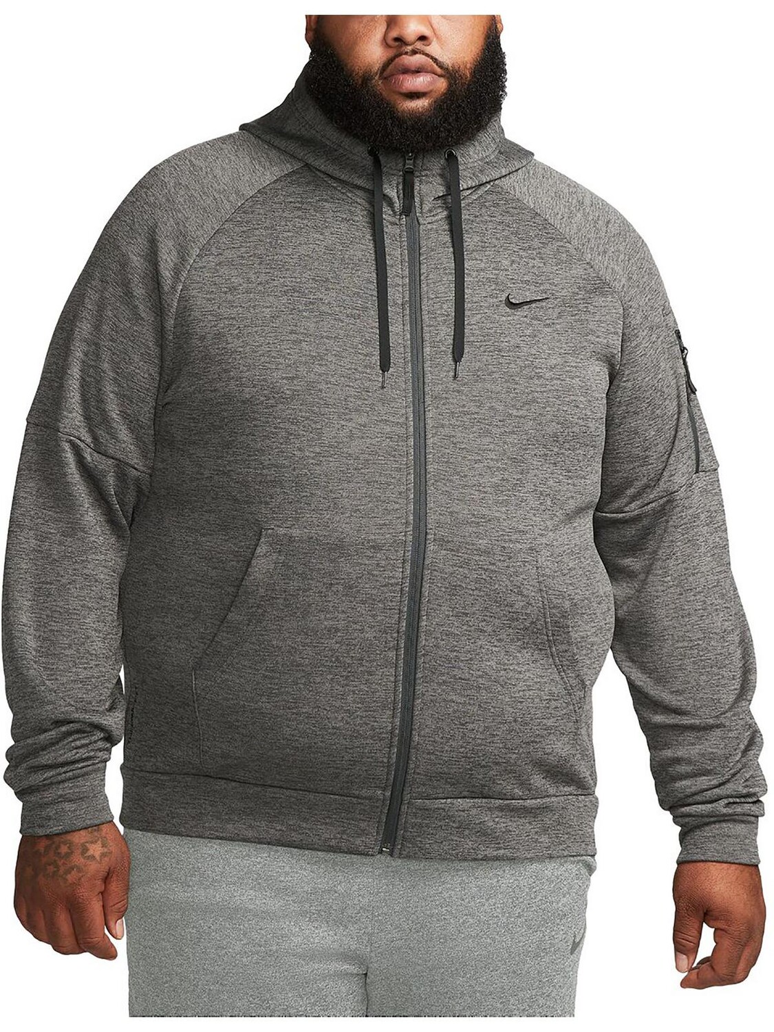 

Мужская толстовка Big & Tall Therma-Fit Hoodie Nike, цвет Charcoal Heather