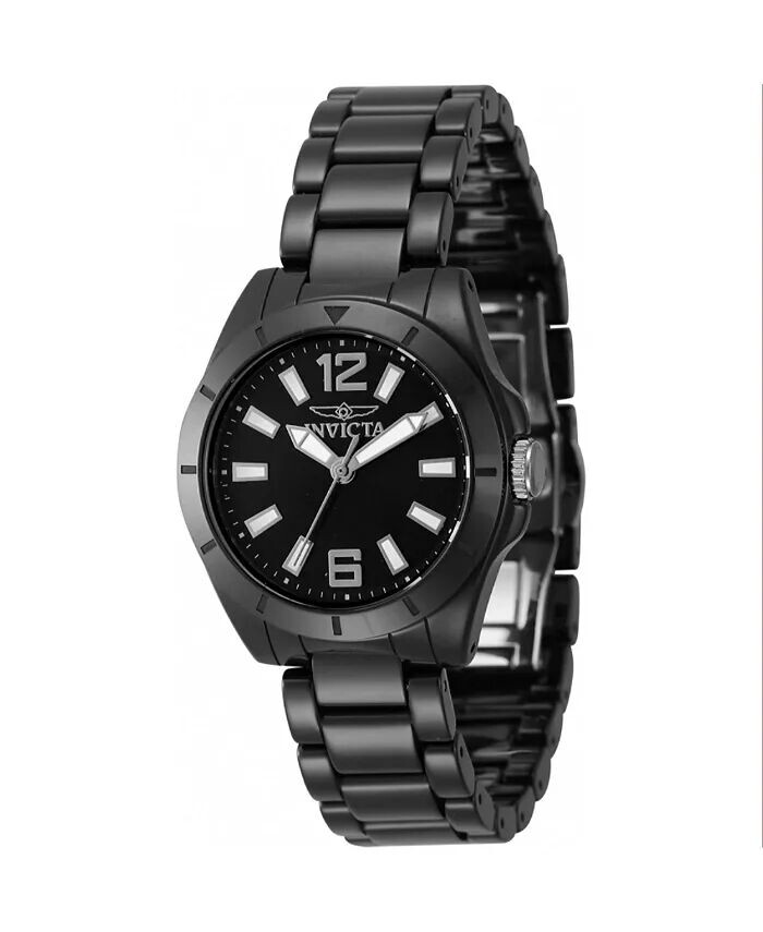 

Женские часы 47336 Ceramics Quartz 3 Hand с черным циферблатом Invicta, черный