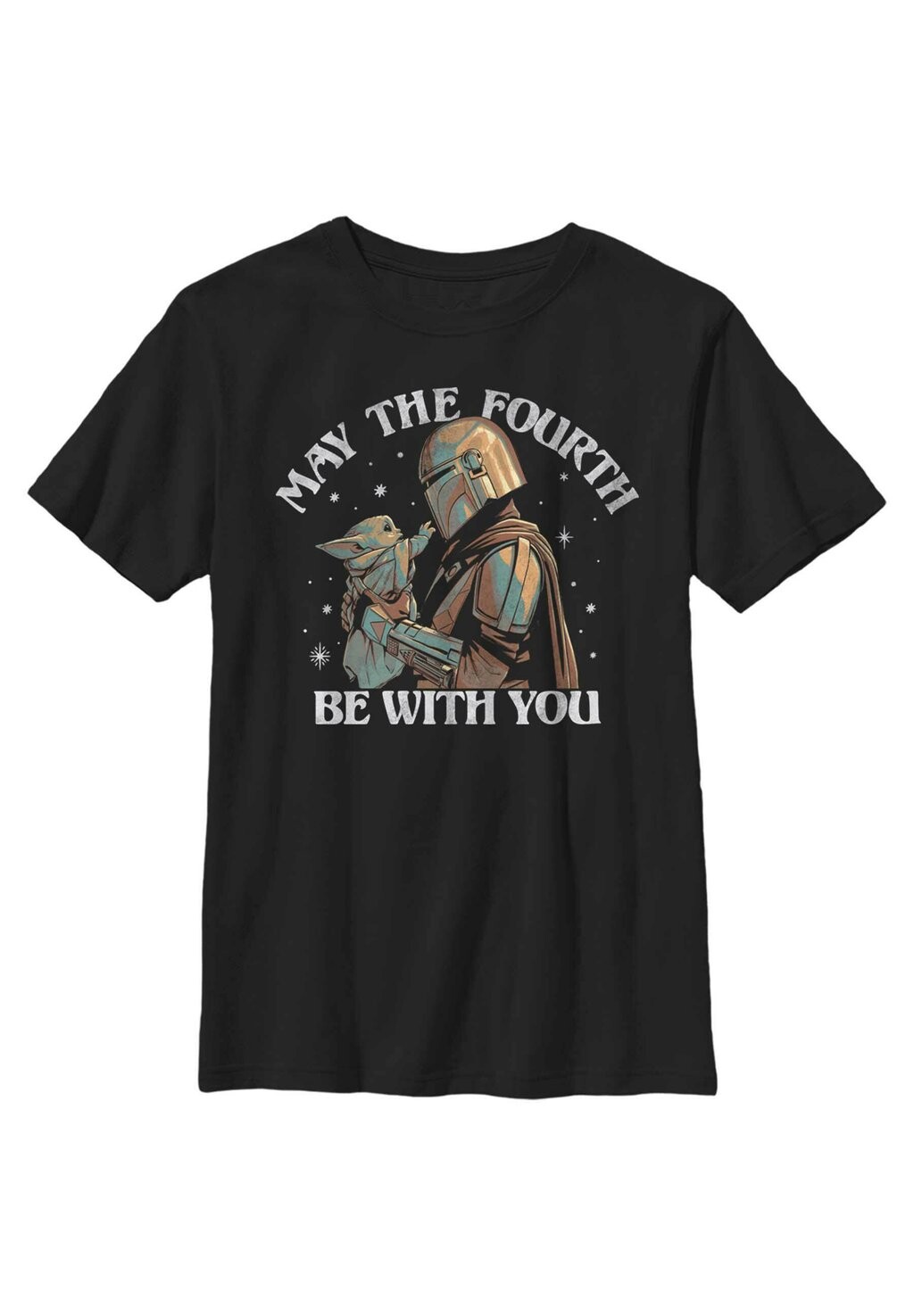 

Футболка с принтом STAR WARS: MANDALORIAN FOURTH BE With YOU Star Wars, черный