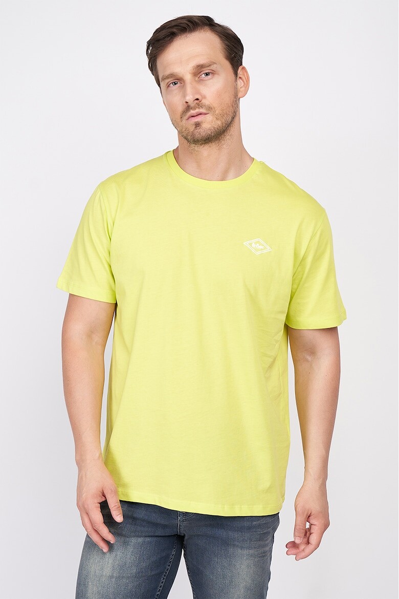 

Хлопковая футболка с овальным вырезом Lee Cooper, желтый