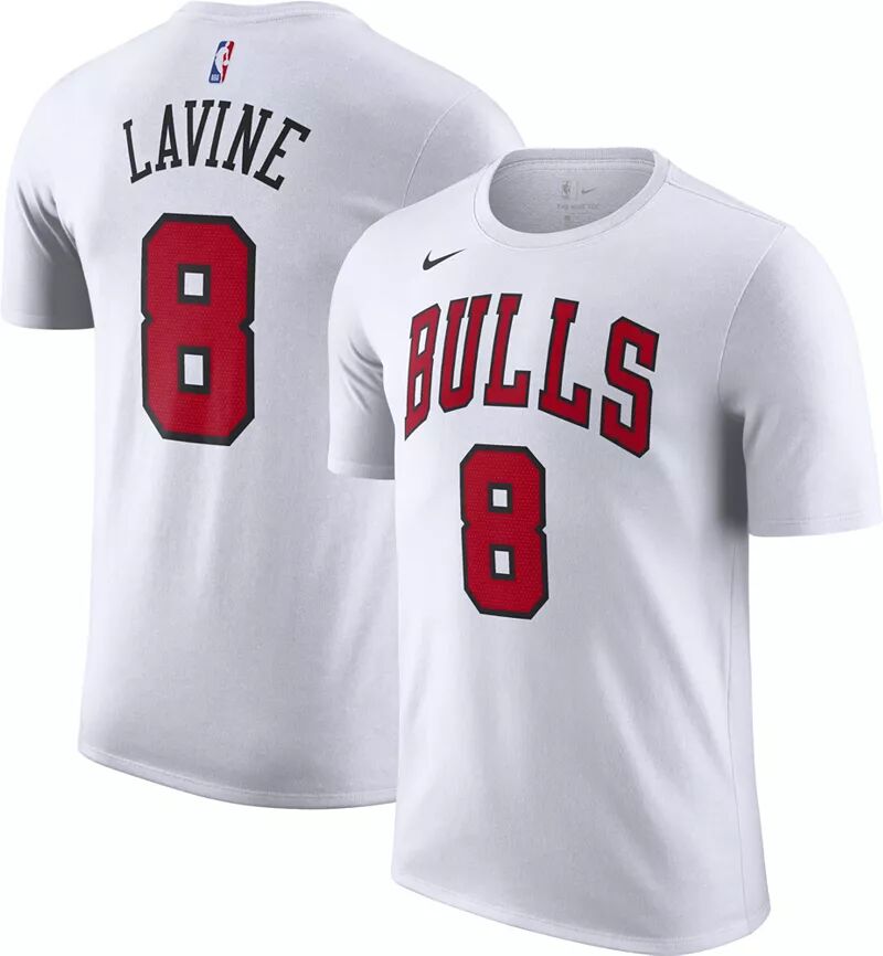 

Мужская белая футболка Nike Chicago Bulls Zach LaVine #8