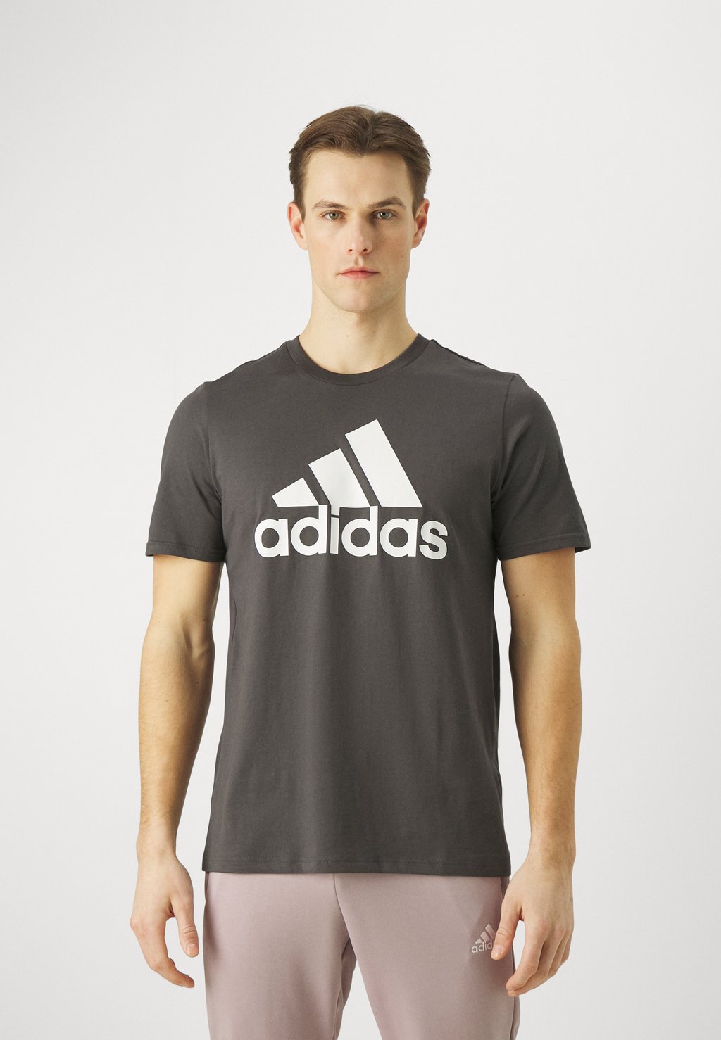 цена футболка с принтом Essentials Big Logo adidas Sportswear, цвет solid grey