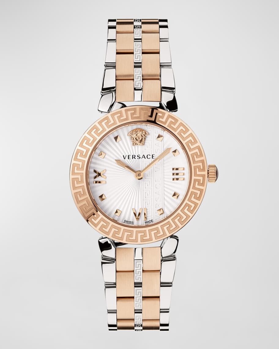 

Часы-браслет Greca Icon диаметром 36 мм, двухцветные Versace