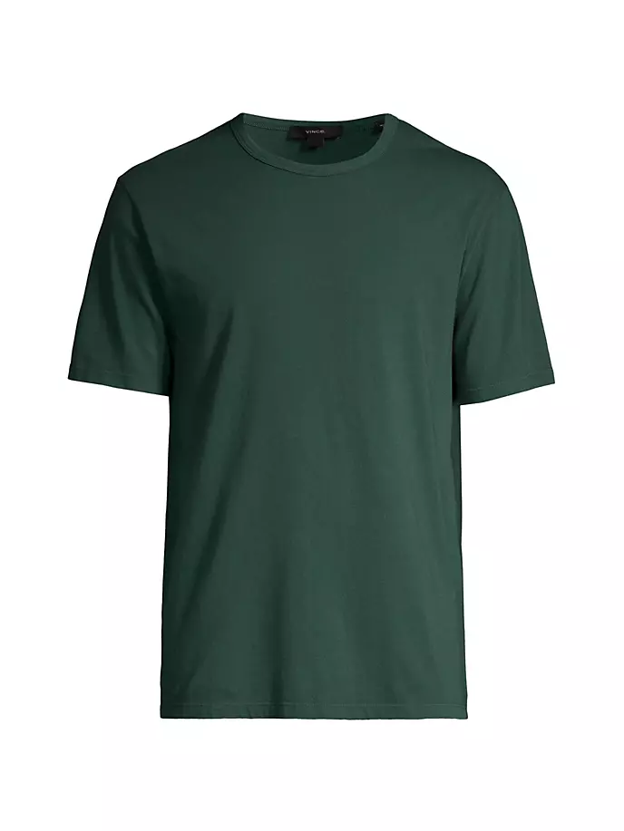 

Футболка с круглым вырезом, окрашенная в готовом виде Vince, цвет washed deep teal