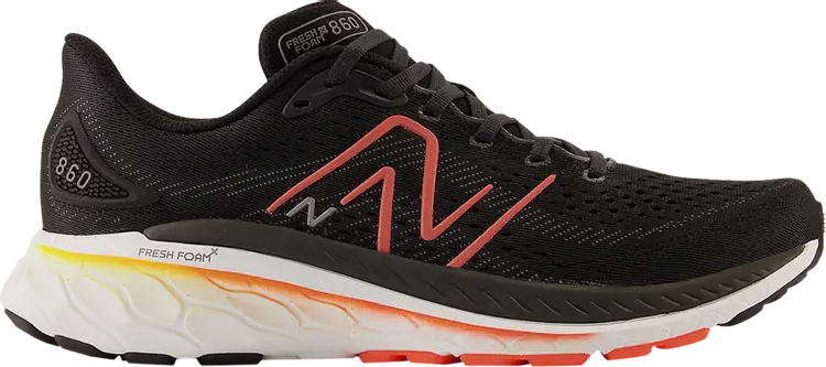 

Кроссовки Fresh Foam X 860v13 2E Wide 'Black Hot Marigold', черный