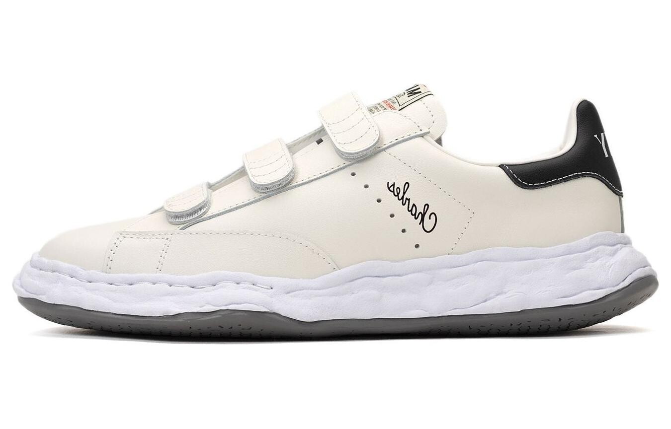 

Кроссовки Maison MIHARA YASUHIRO Charles Touch-strap Leather Sneakers, серебряный
