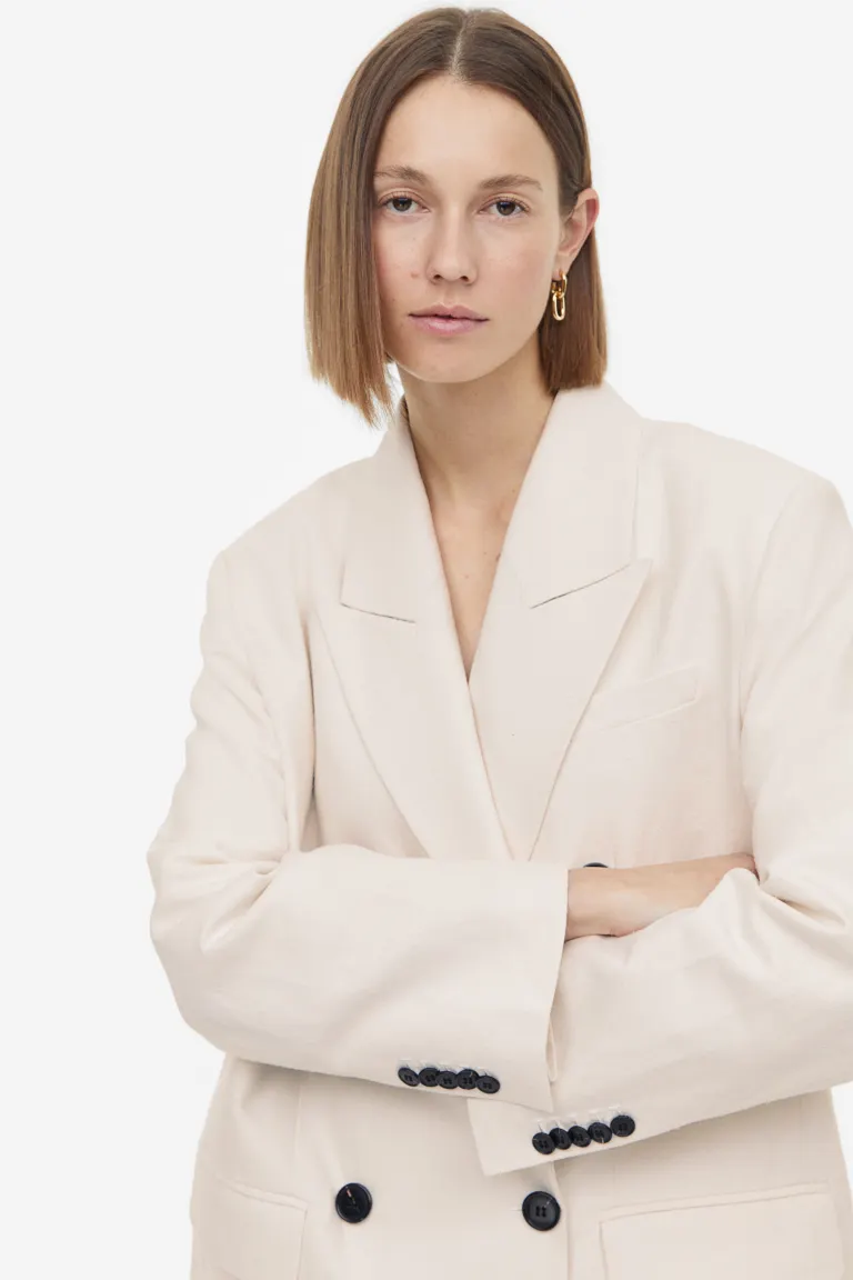 

Жакет из смесового шелка H&M, белый