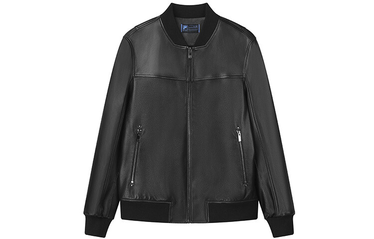 

FILA Мужская кожаная куртка, цвет Black