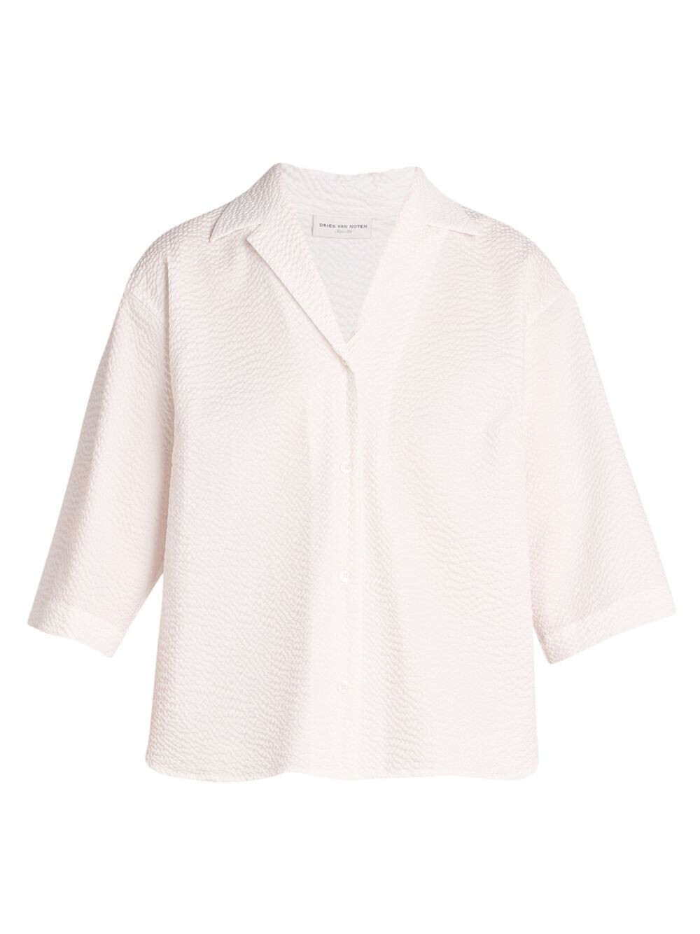 

Рубашка с короткими рукавами Cala Pebbled Dries Van Noten, белый
