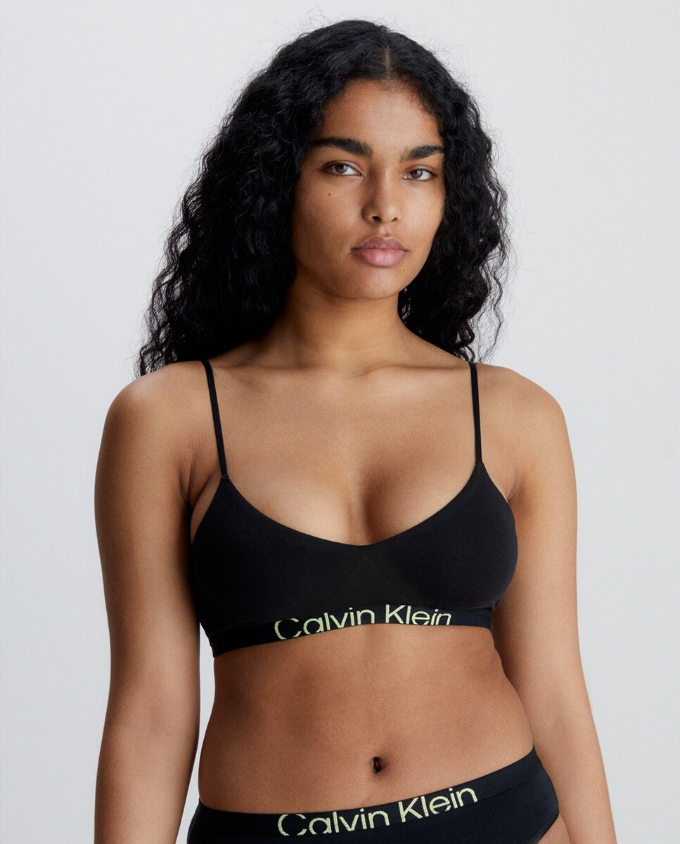 

Лиф на бретельках-спагетти Calvin Klein, черный