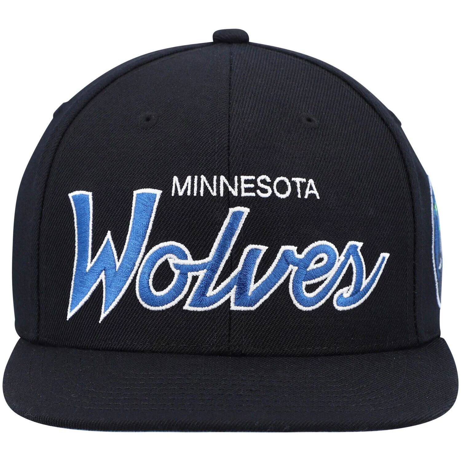 

Мужская черная кепка Mitchell & Ness Minnesota Timberwolves Hardwood Classics Script 2.0 Snapback