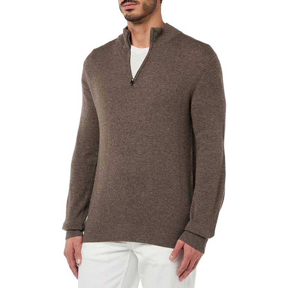 

Свитер Hackett Merino Half Zip, коричневый