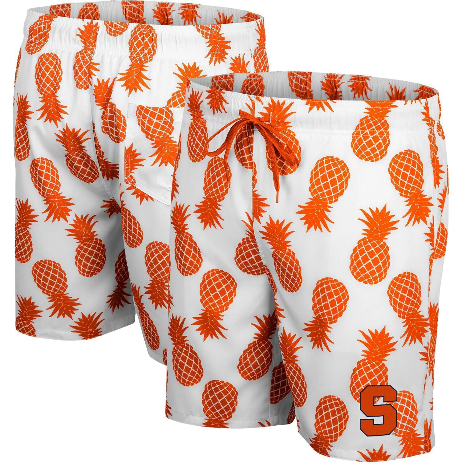 

Мужские шорты для плавания Colosseum белые/оранжевые Syracuse Orange Pineapple