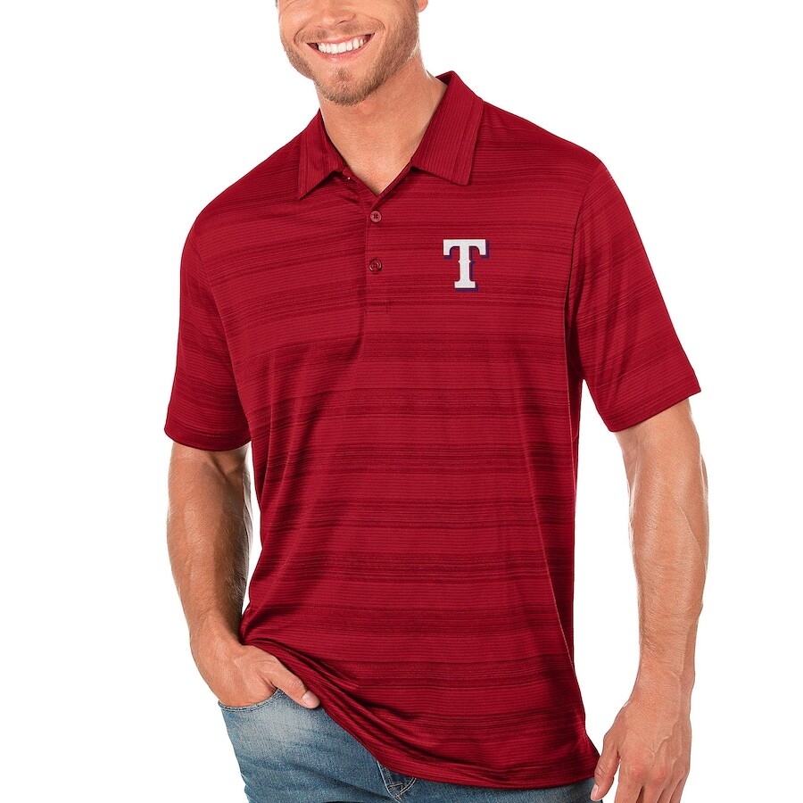 

Поло с коротким рукавом Antigua Texas Rangers, красный