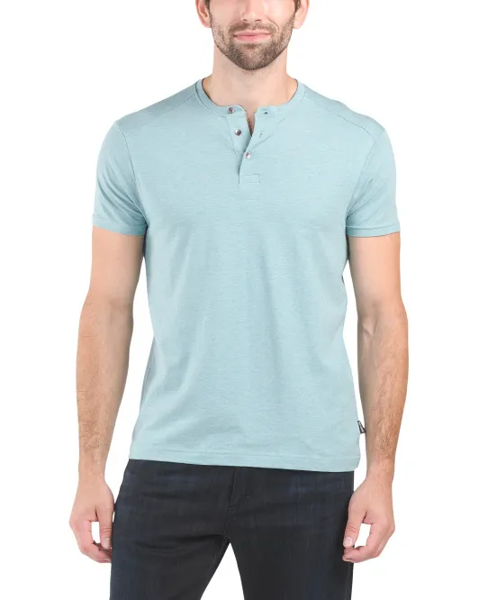 

Футболка Tri Blend Henley Kenneth Cole, цвет Seaglass