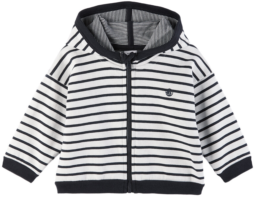 

Толстовка в бело-синюю полоску Baby Baby Petit Bateau