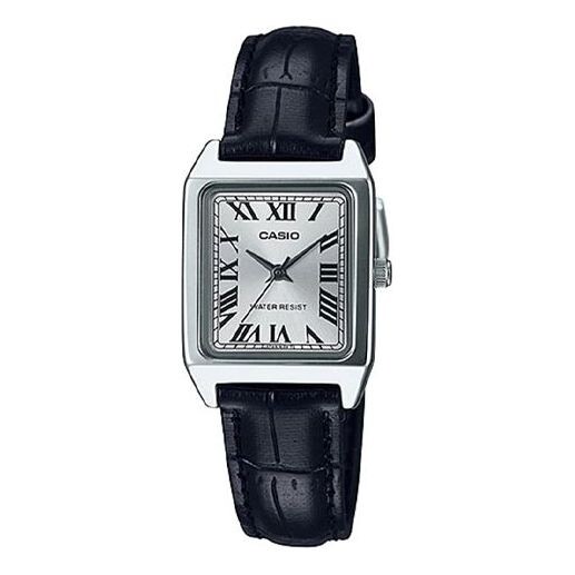 CASIO Leisure Pointer Vintage Leather Squarees Quartzes White Analog CDEK.Shopping