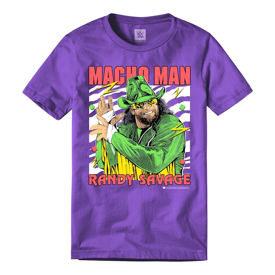 

Футболка с коротким рукавом WWE Authentic Macho Man Randy Savage, фиолетовый
