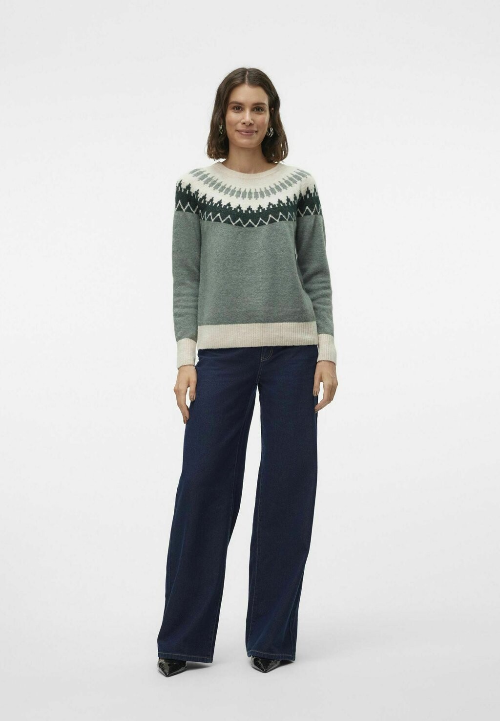 

Джемпер VMSIMONE LS NORDIC GA REP BOO Vero Moda, хаки