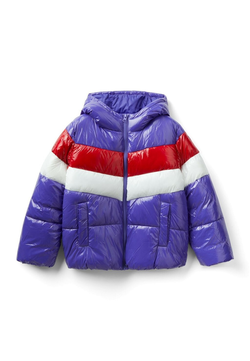 

Зимняя куртка Color Block United Colors of Benetton, фиолетовый