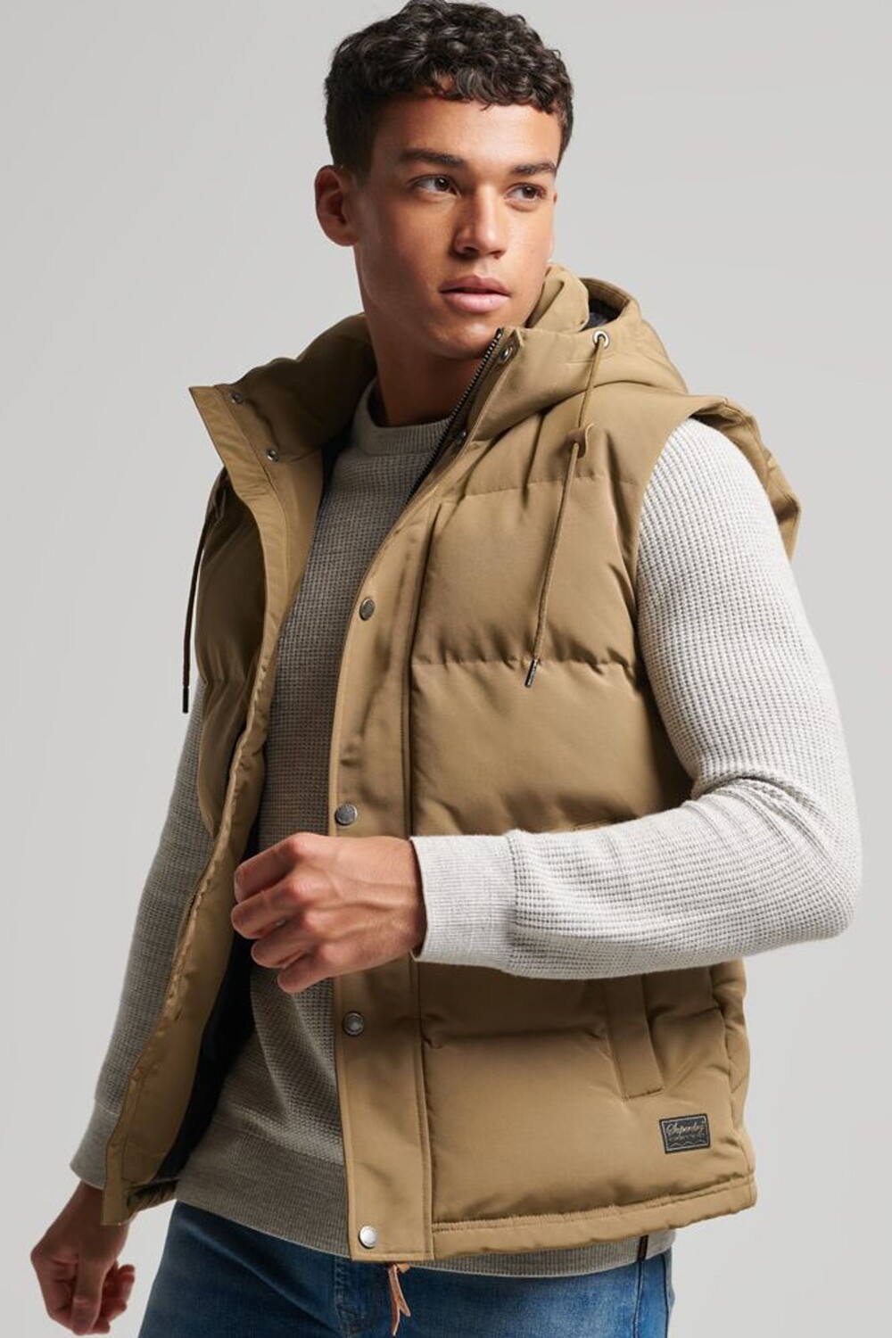 

Пуховик Everest с капюшоном Superdry, коричневый