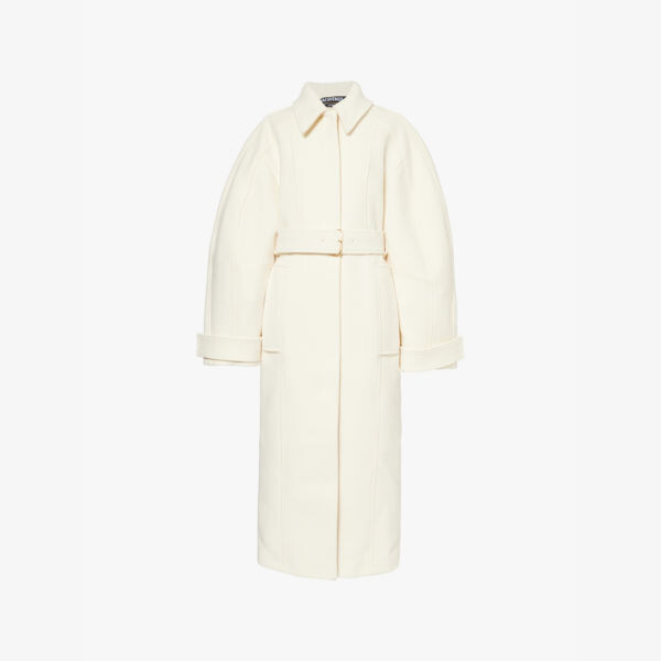 

Шерстяное пальто Le manteau bari с поясом Jacquemus, белый