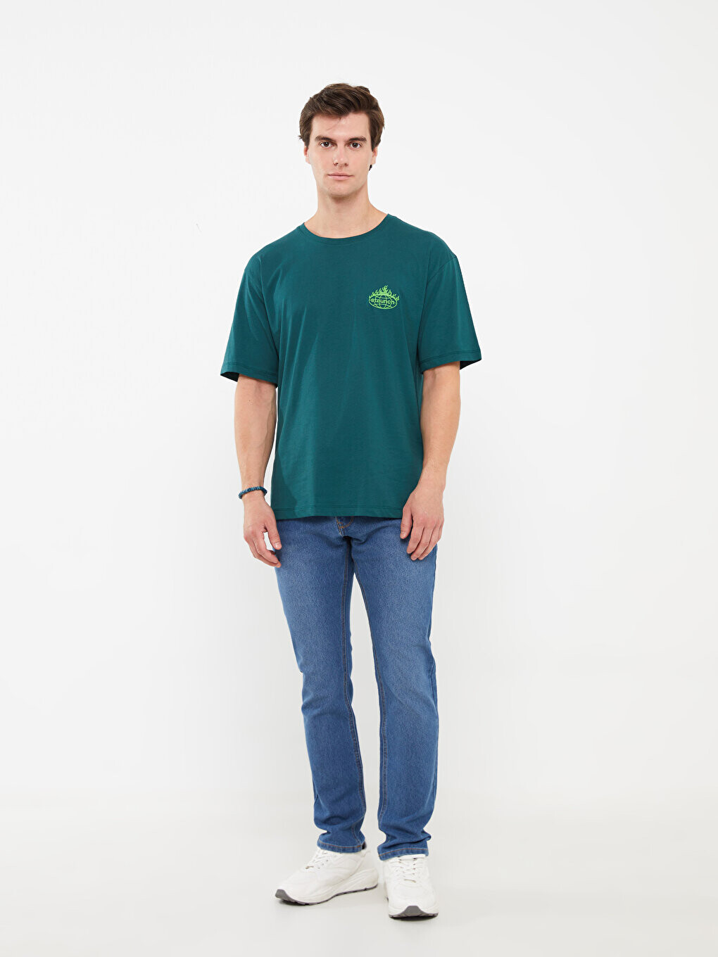 

Мужские джинсовые брюки 750 Slim Fit LCW Casual, среднее индиго родео