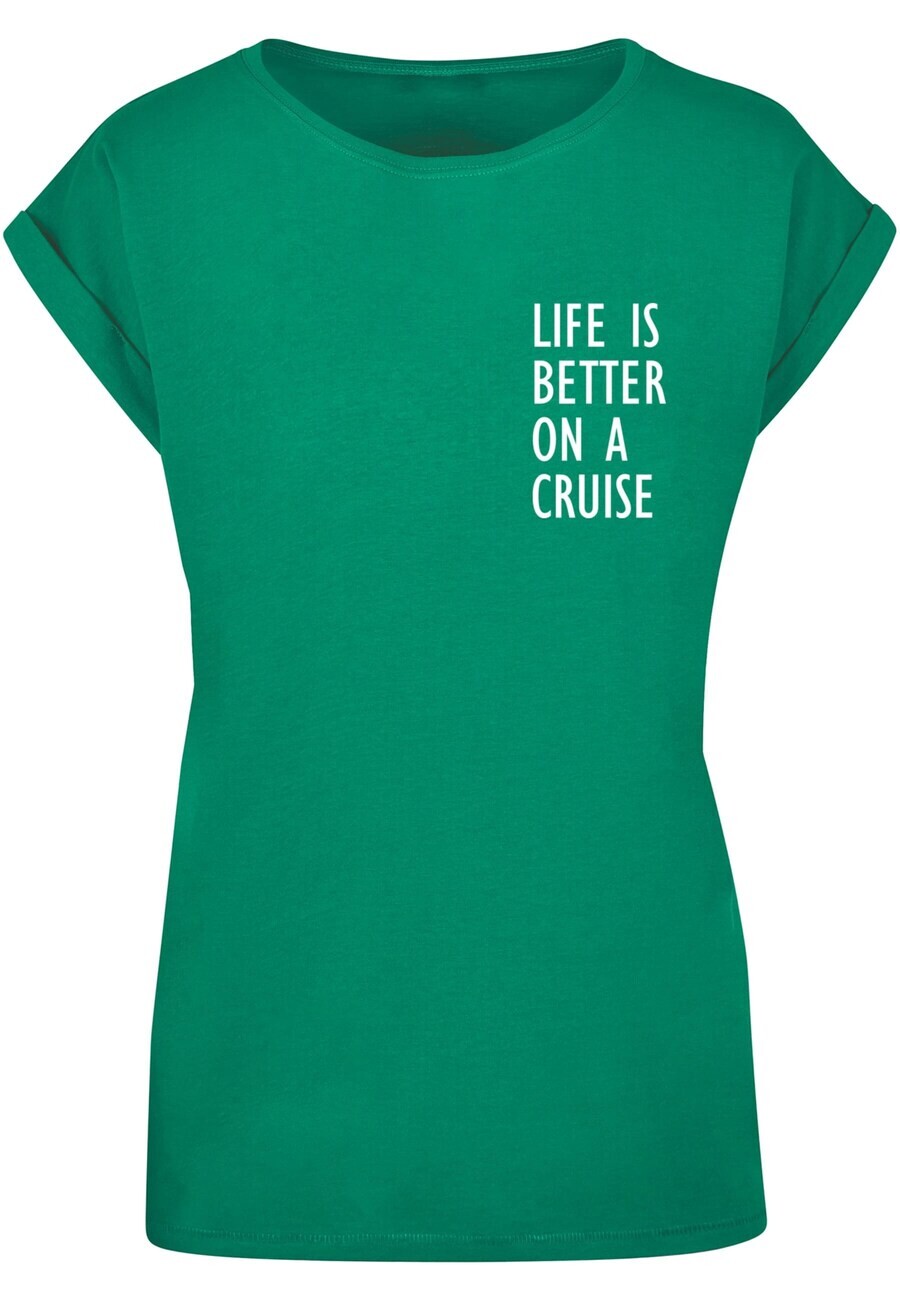 

Футболка Merchcode LIFE IS BETTER, изумрудный
