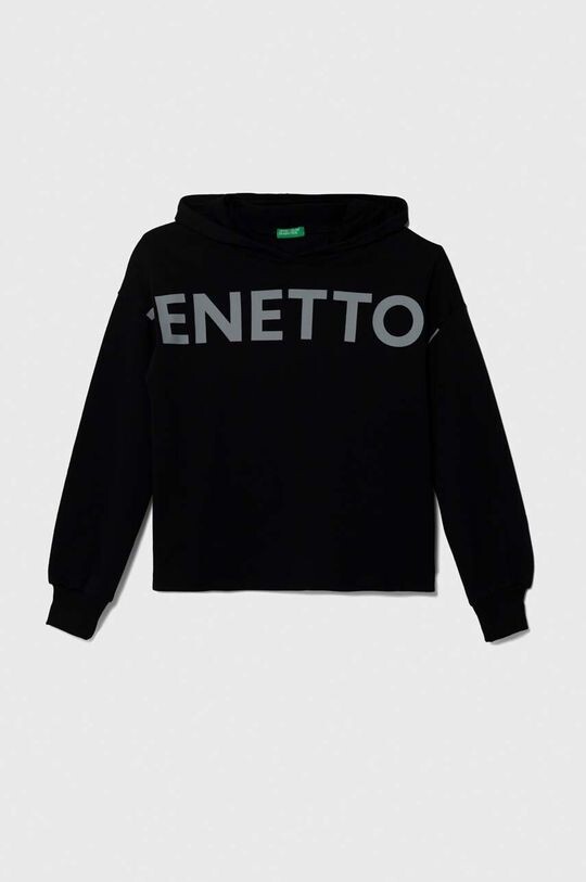 

Детская хлопковая толстовка United Colors of Benetton, черный