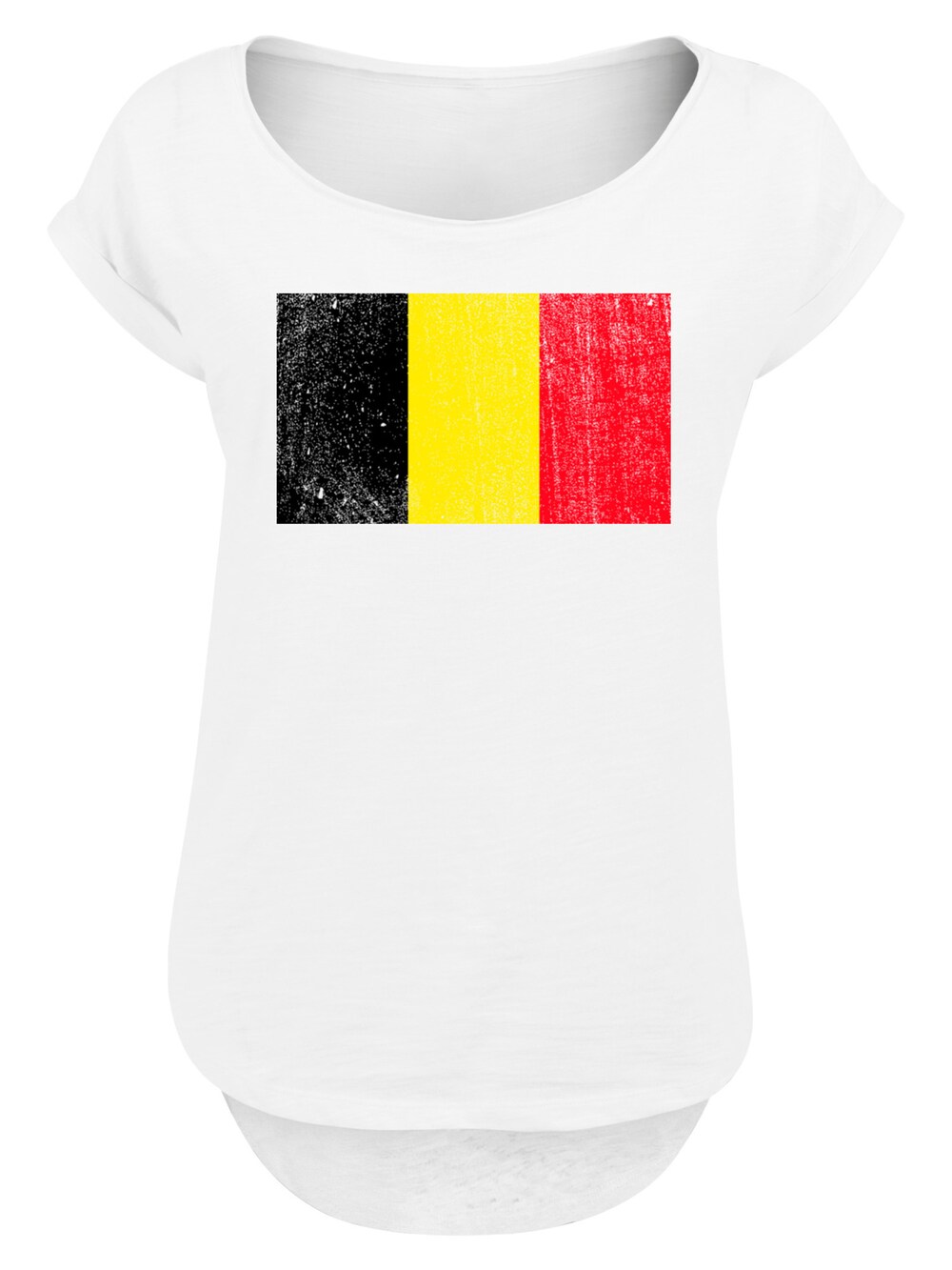 Рубашка F4NT4STIC Belgium Belgien Flagge, белый