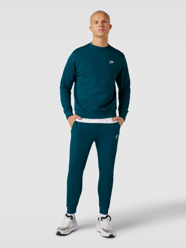 Спортивные брюки с отстрочкой этикеток Nike, цвет морской волны