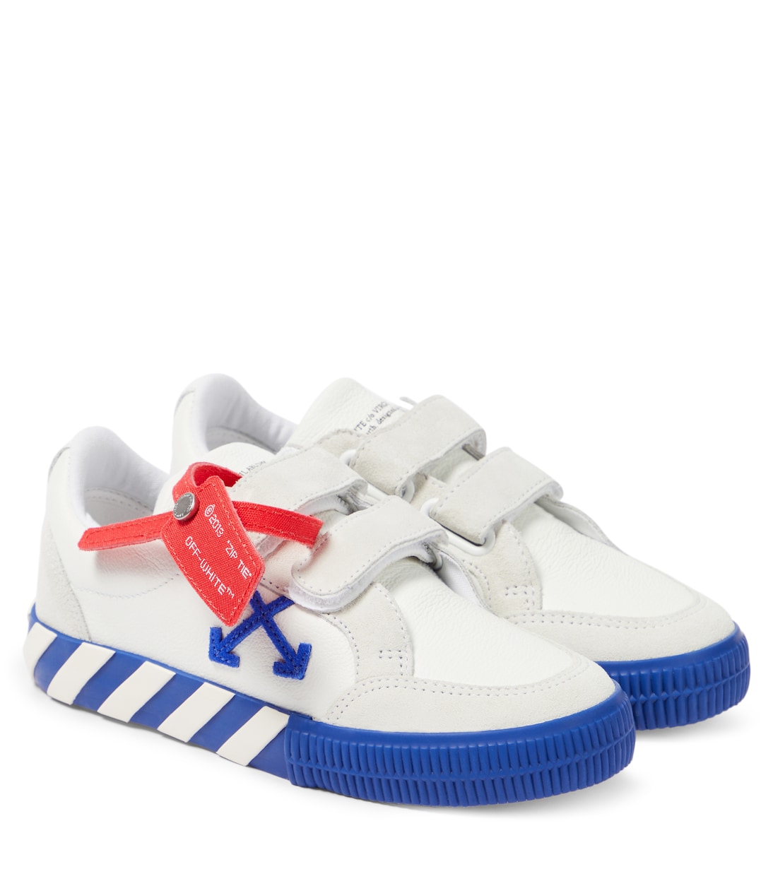 

Низкие кроссовки из вулканизированной кожи Off-White Kids, белый