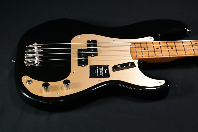 Басс гитара Fender Vintera II 50s Precision Bass, Maple Fingerboard, Black - 499 фото