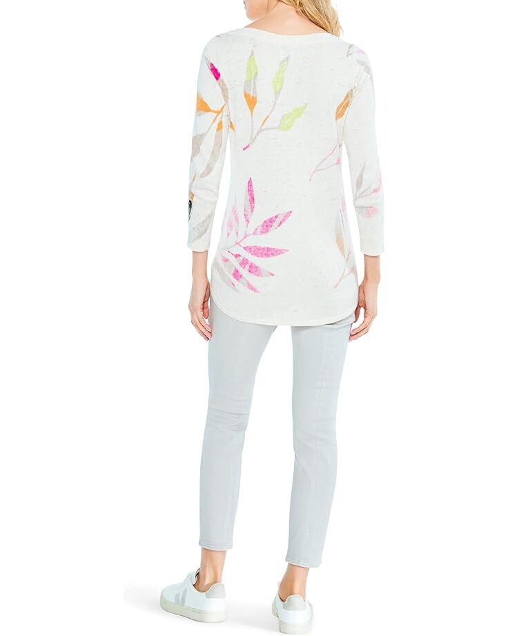 

Свитер NIC+ZOE Petite Rainbow Canopy Vital Boatneck, цвет Pink Multi