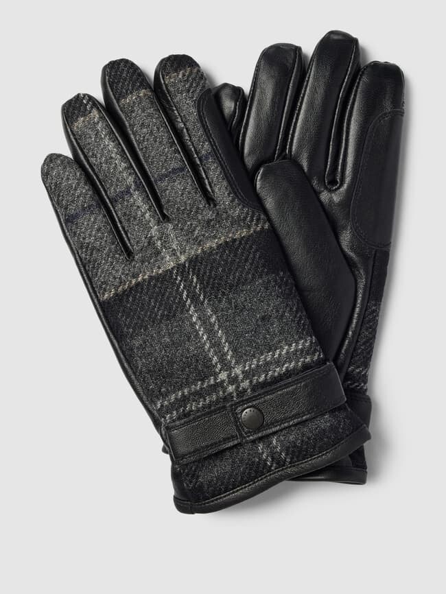 

Кожаные перчатки с регулируемым ремешком, модель NEWBROUGH Barbour, антрацит