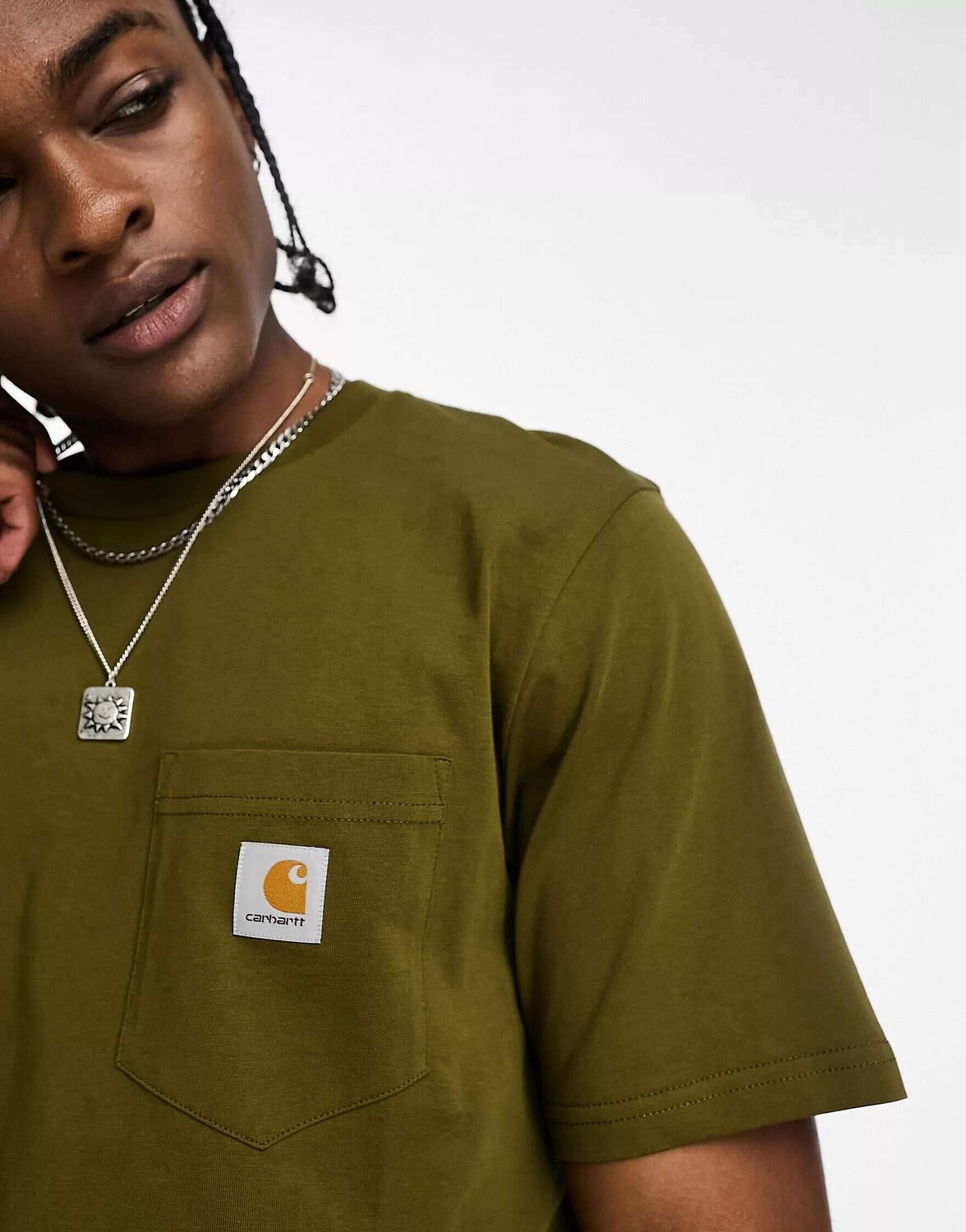 

Футболка с карманом Carhartt WIP цвета хаки