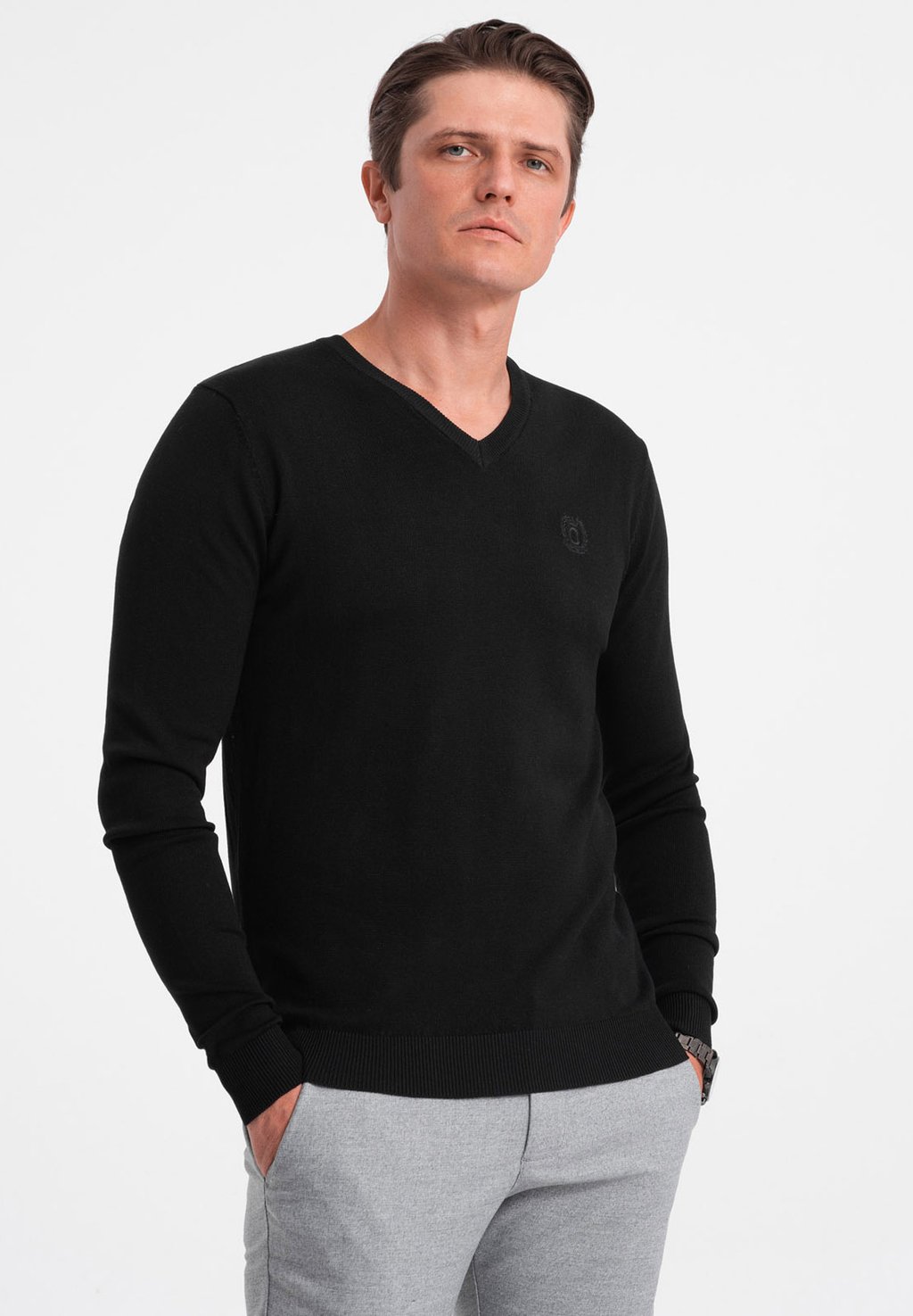 цена Вязаный свитер SWBS Ombre, цвет black