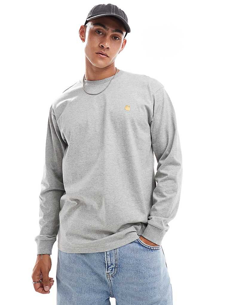 

Carhartt WIP — серая футболка с длинным рукавом