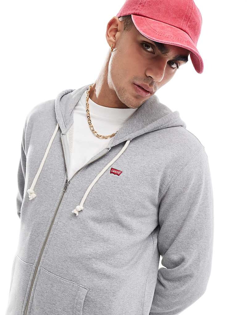 

Серая толстовка на молнии с логотипом Levi's The Original Hallmark